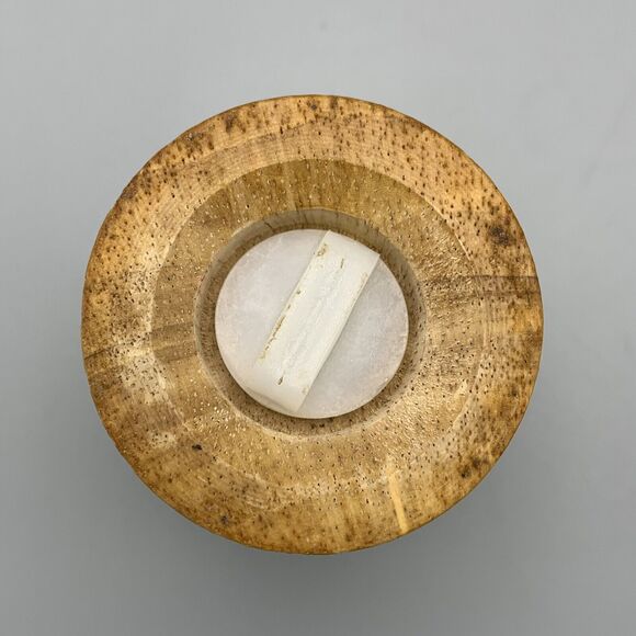 Vtg 4" Tall Wooden Salt Sugar or Pepper Shaker Plastic Screw Stopper Cottagecore - Picture 6 of 8